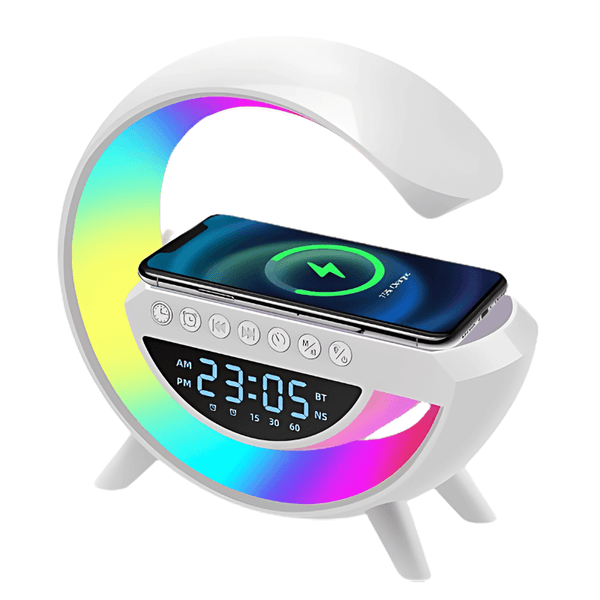 G-shape Multifunctional Lamp & Bluetooth Speaker With Wireless Charging - Khyber Imports
